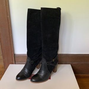 Suede Knee High Boots